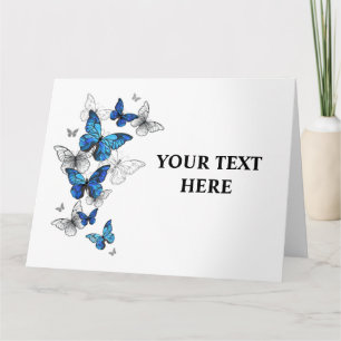 Carte Papillons volants bleus Morpho