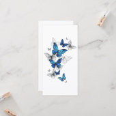 Carte Papillons volants bleus Morpho (Devant/Arrière en situation)