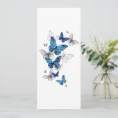 Carte Papillons volants bleus Morpho (Debout devant)