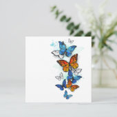 Carte Papillons volants Morpho et Monarch (Debout devant)