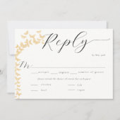 Carte Papillons Whimsal or Boho Repas Mariage RSVP (Devant)