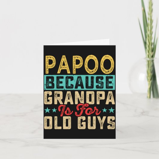 Carte Papoo masculin parce que grand-père est pour les h (Devant)