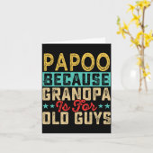Carte Papoo masculin parce que grand-père est pour les h (Fleur jaune)