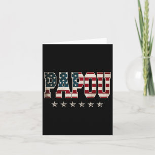 Carte Papou Fête des Pères Drapeau Américain Cadeau 4 Ju