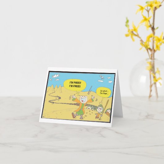 Carte Pâque comique (Fleur jaune)