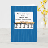 Carte Pâque Matzoh Mice, Humoristique (Fleur jaune)