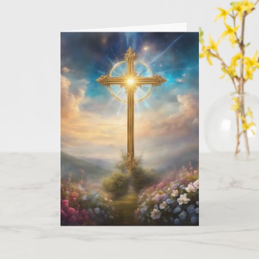 Carte Pâques (Fleur jaune)