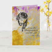 Carte Pâques Alléluia (Fleur jaune)