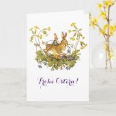 Carte Pâques allemandes vintage     (Fleur jaune)