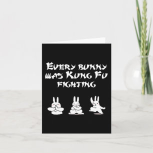 Carte Pâques Amusantes Chaque Lapin Était Kung Fu Lutter