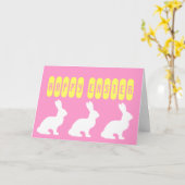 Carte Pâques Animaux Mignons Vintage (Fleur jaune)
