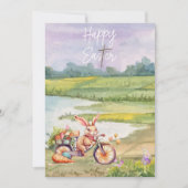 Carte Pâques aquarelle joyeuse (Devant)