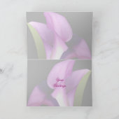 Carte Pâques aux fleurs violettes (Intérieur)