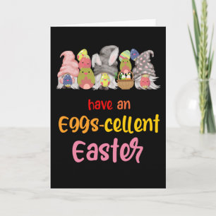 Carte Pâques aux œufs excellents Blague de lapin de Pâqu