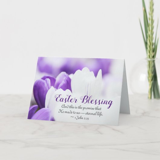 Carte Pâques bénissant le 2h25 1John ceci est la (Devant)