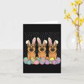 Carte Pâques Berger Allemand (Fleur jaune)
