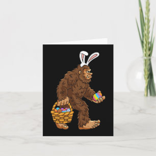 Carte Pâques Bigfoot Avec Panier Oeufs Fun Boys Enfants