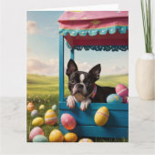 Carte Pâques Boston Terrier (Devant)
