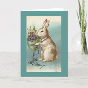 Carte Pâques Bunny de Pâques victorienne
