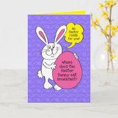 Carte Pâques Bunny's IHOP Breakfast Riddle For Kids Card (Fleur jaune)