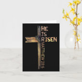 Carte Pâques chrétien Il Est Ressuscité Soleil Résurrect (Fleur jaune)