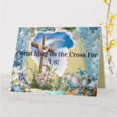 Carte Pâques chrétienne Nous Acceptons Votre Cadea (Fleur jaune)