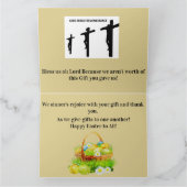 Carte Pâques chrétienne Nous Acceptons Votre Cadea (Intérieur)