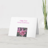 Carte Pâques Cyclamen Rose (Dos)