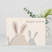 Carte Pâques de Bunny Cute (Debout devant)