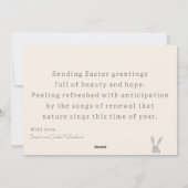Carte Pâques de Bunny Cute (Dos)