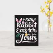 Carte Pâques De Lapin Silly Est Pour Jésus Religion Chré (Fleur jaune)
