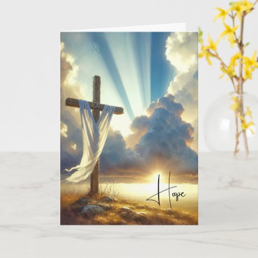 Carte Pâques dimanche matin (Fleur jaune)