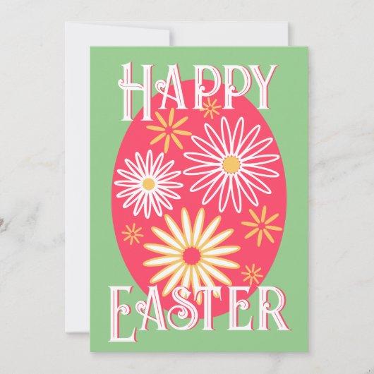 Carte Pâques Floral Moderne (Devant)