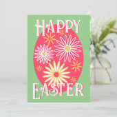 Carte Pâques Floral Moderne (Debout devant)