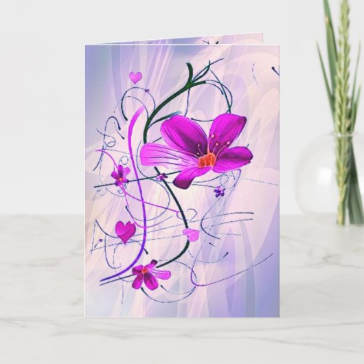 Carte Pâques Florale (Devant)