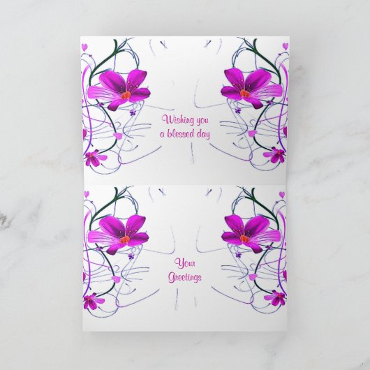 Carte Pâques Florale (Intérieur)