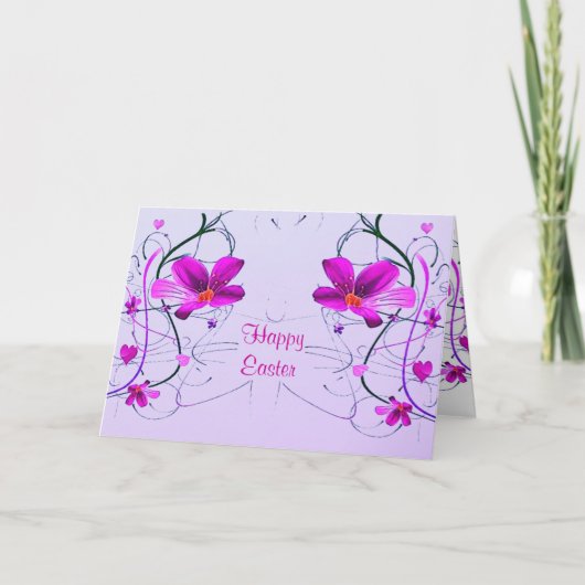 Carte Pâques Florale (Devant)