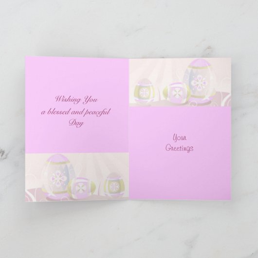 Carte Pâques Florale (Intérieur)