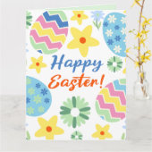 Carte Pâques florales (Fleur jaune)