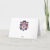 Carte Pâques Folklore avec 2 lapins bleus 🐰 Texte perso (Dos)