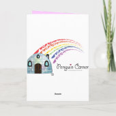 Carte Pâques Grand-Mère : Pingouin à Bonnet (Dos)