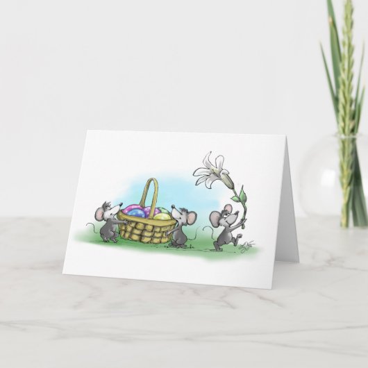Carte Pâques heureux de Mic, Mac et Moe (Devant)