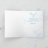 Carte Pâques Il est ressuscité avec Croix et Colombe (Intérieur)