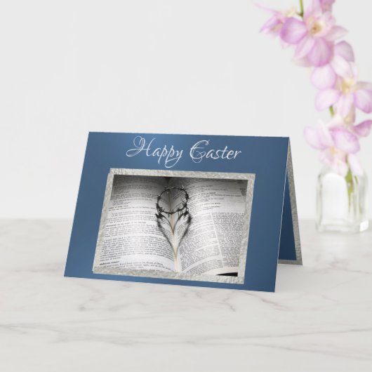 Carte Pâques Inspirant et Joyeux (Orchidée)