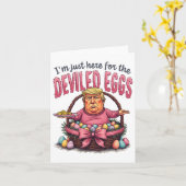 Carte Pâques Je suis juste ici pour les oeufs dévités Dr (Fleur jaune)