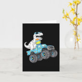 Carte Pâques Jour T Rex Dino Monter Un Monster Camion Ga (Fleur jaune)