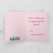 Carte PAQUES JOYEUSE Lapin à l'aquarelle Personnalisé (Intérieur)