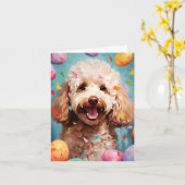 Carte Pâques joyeuses (Fleur jaune)