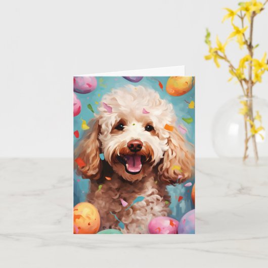 Carte Pâques joyeuses (Fleur jaune)