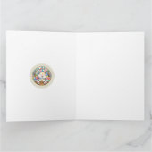 Carte Pâques joyeuses avec du lapin mignon, des oeufs et (Intérieur)